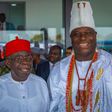 President Bola Tinubu (left) with the Ooni of Ife (right) [Instagram/@ooniadimulaife]