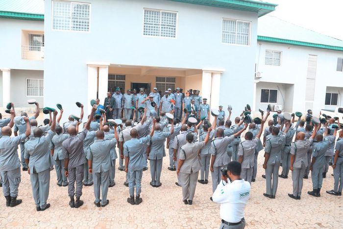 Nigerian customs officers. [Twitter:@CustomsNG]