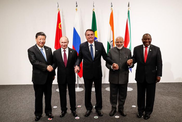 Informal meeting of the BRICS during the 2019 G20 Osaka summit - Souce - Wikipedia