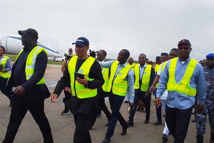 Festus Keyamo, Minister of Aviation and Aerospace Development visited the Murtala Mohammed International Airport in Lagos. [Vanguard]