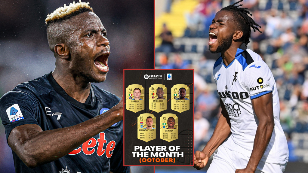 Victor Osimhen and Ademola Lookman have been nominated for EA's FIFA 23 Serie A Player of the Month