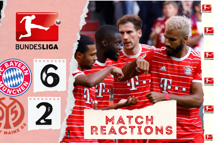 Bayern Munich defeated Mainz 05 6-2 in the Bundesliga on Saturday