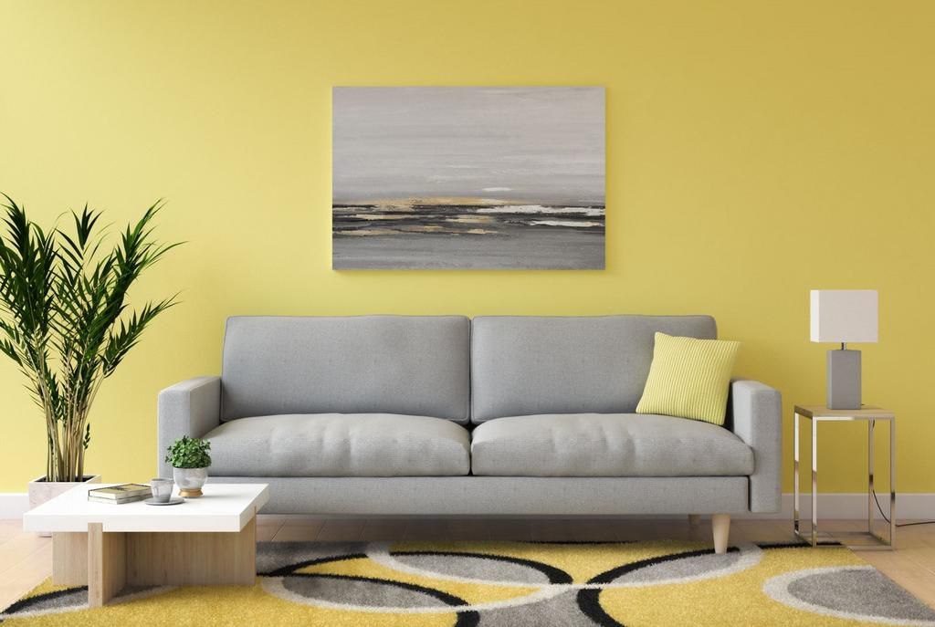Sunny yellows and Soft greys interior [Roomdsign]