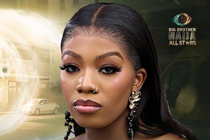 Angel attempts to exit BBNaija All Stars show. [Instagram/bigbronaija]
