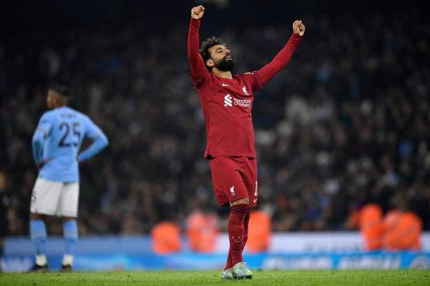 Mohamed Salah scored the second goal for Liverpool against Manchester City in the Carabao Cup