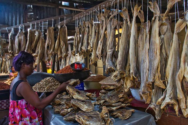 Stockfish seller in Oyingbo market, Lagos (Vanguard)