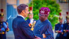 President Bola Tinubu and French President, Emmanuel Macron at a recent climate change summit in Paris. [Twitter:NosaAsemota]