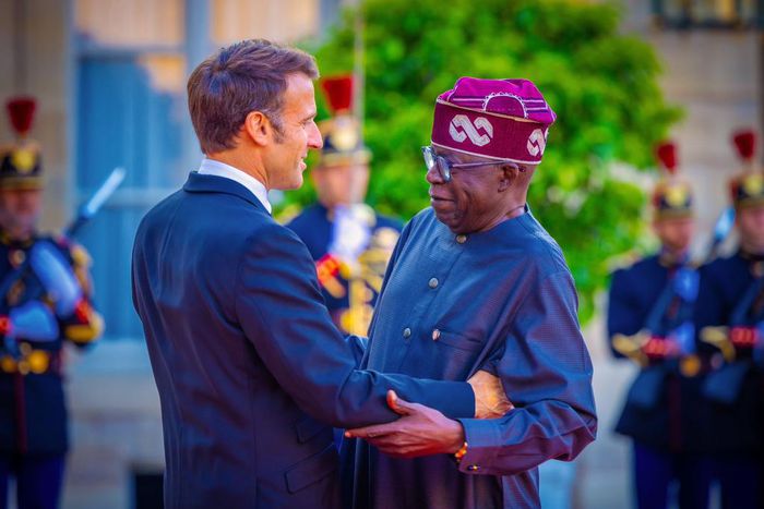President Bola Tinubu and French President, Emmanuel Macron at a recent climate change summit in Paris. [Twitter:NosaAsemota]