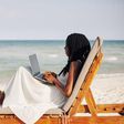Beach time can also be work time when you are a digital nomad