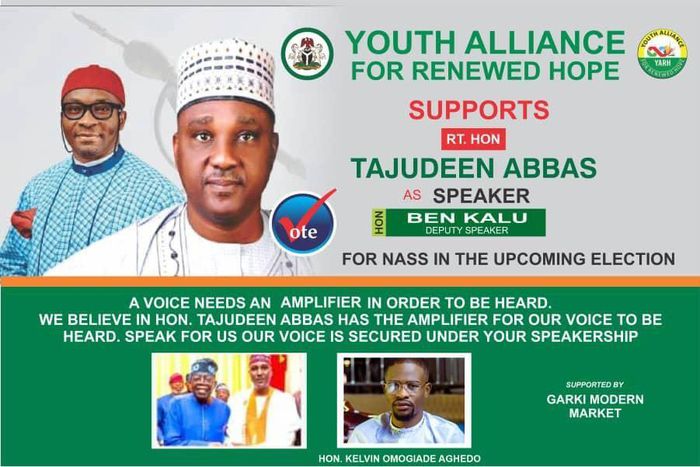 Kelvin Omogiade Aghedo appeals to House of Assembly members to vote Abbas for Speaker