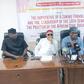 From L-R: Chairman, Youth Reform Group, Mr Charles Folayan; representative of Renewed Hope Prayer Fellowship, Pastor Prosper Kachikwu; President, African Civil Society Forum, Dr Tunji Asaolu; and Mr Martins Igwe at the news conference in Abuja