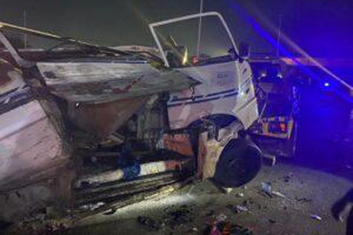 The bus that rammed into the truck in Lagos [NAN]