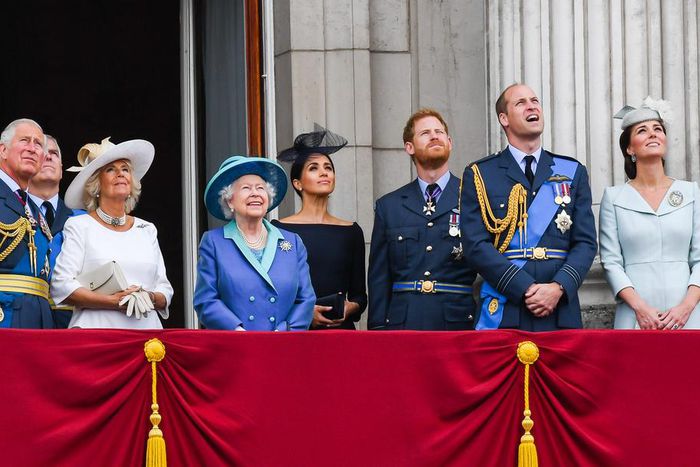 Members of the royal family at Buckingham Palace on July 10, 2018.Anwar Hussein/WireImage