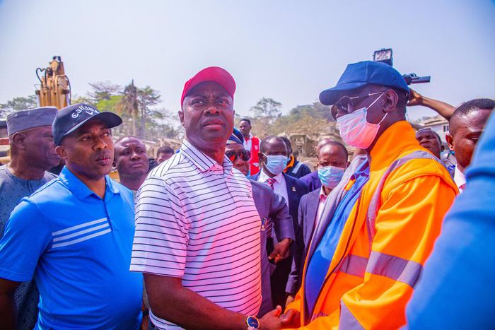 Oyo State Governor, Seyi Makinde, at the scene of the Ibadan explosion on Wednesday, January 17, 2024. [Twitter:@oyostategovt]