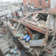 The collapsed building in Lagos