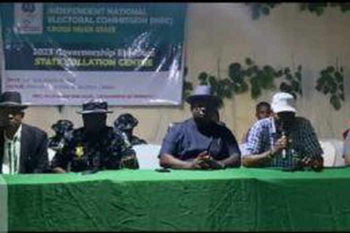 Members of ICCES at the opening of the collation centre Calabar late on Saturday