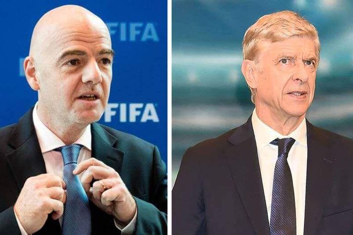 FIFA president Gianni Infantino and Director of football development, Arsene Wenger