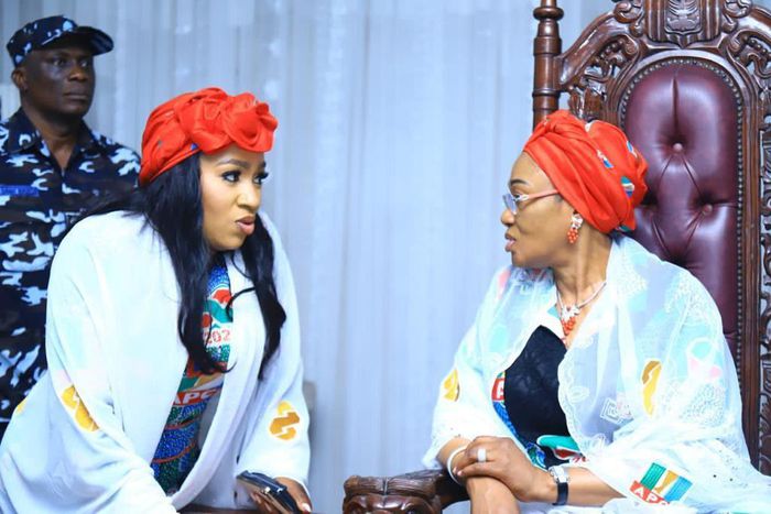 Betta Edu, the National Women Leader of the APC and wife of the party's presidential flag-bearer, Oluremi Tinubu. [Twitter:Qudus]