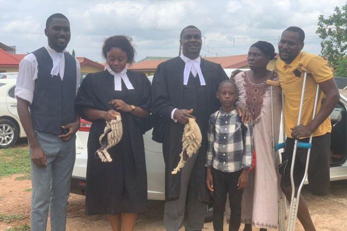 Applicant’s lawyer, Mr Tope Temokun, his client, Mr Olusegun Oluwarotimi, the client’s son and others