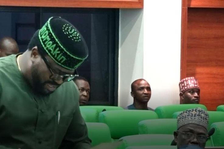 An inconsolable Akin Rotimi during plenary at the House of Representatives in Abuja on Tuesday, January 30, 2024 [Channels TV]