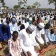 Muslims observing prayer session