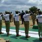 NYSC Corps members on parade (BBC)