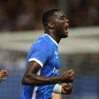 Paul Onuachu celebrates his goal against OH Leuven