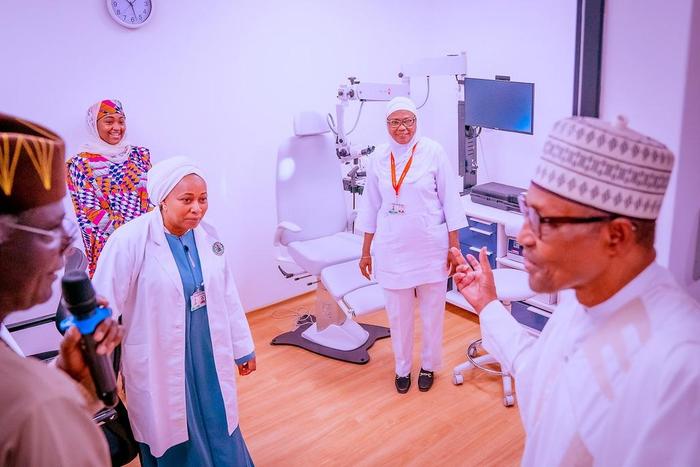 President Buhari inaugurates State House Medical Centre. [Twitter:Presidency]