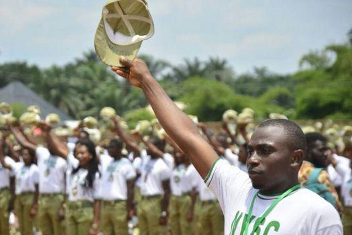 Youth Corp members on parade [BBC]
