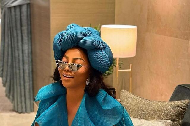 One of her outfits at the COP Summit that had the internet asking her "why this?" [Instagram/TokeMakinwa]