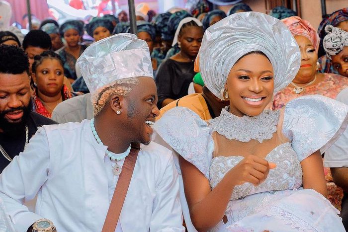 Portable and Ashabi during their son's naming ceremony in June 2023 [Instagram/Ashabi_simple]