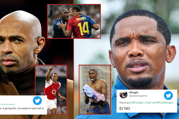 Fans react after Samuel Eto'o compares himself to Henry Thierry
