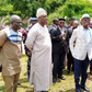 The Minister of the FCT, Mr Nyesom Wike (middle), during inspection visit to Usuma Dam on Thursday