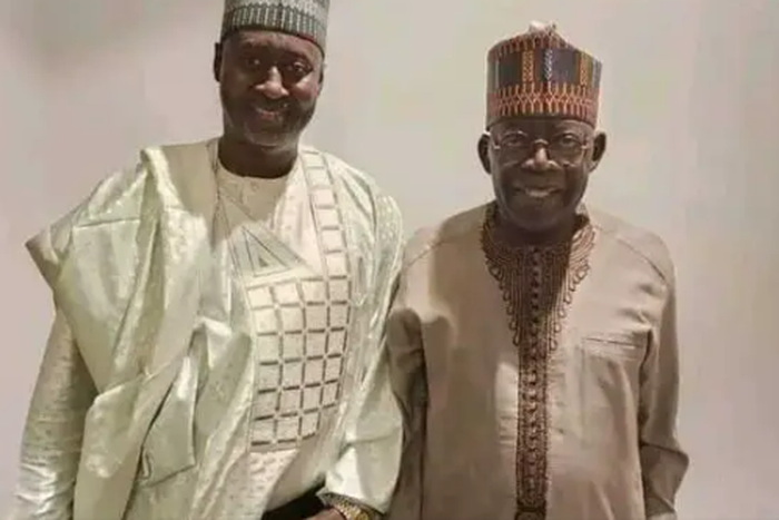 Bashir Ishaq Bashir, the governorship candidate of the Labour Party in Kano and the Presidential candidate of the APC, Bola Tinubu met in Abuja. (Daily Trust)