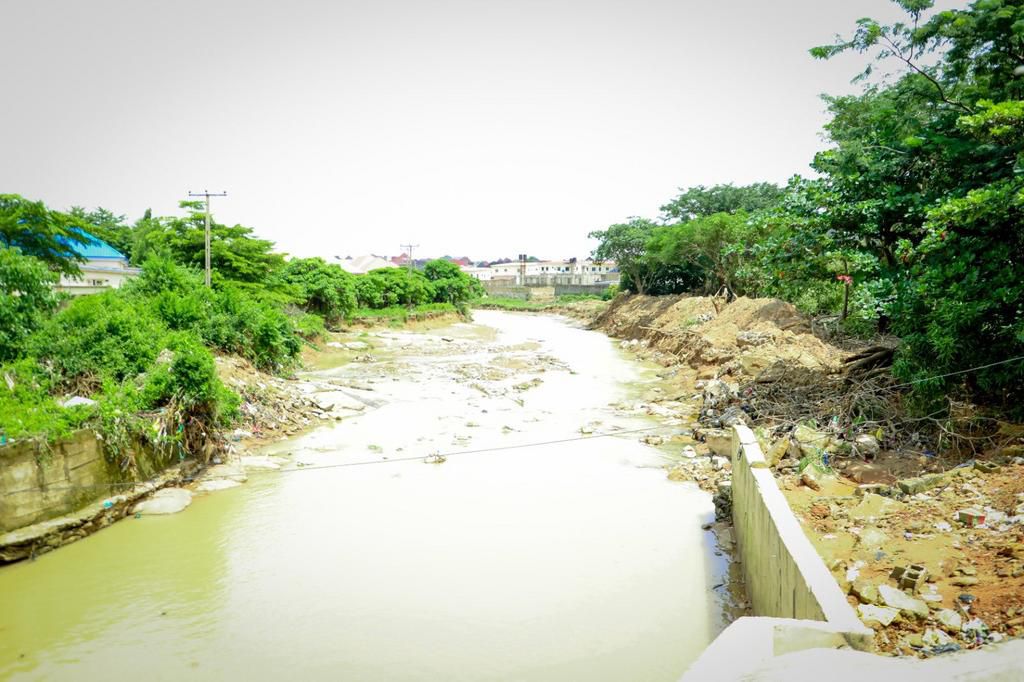 Trademore Estate in Lugbe, Abuja experienced flooding in June 2023 [Presidency]