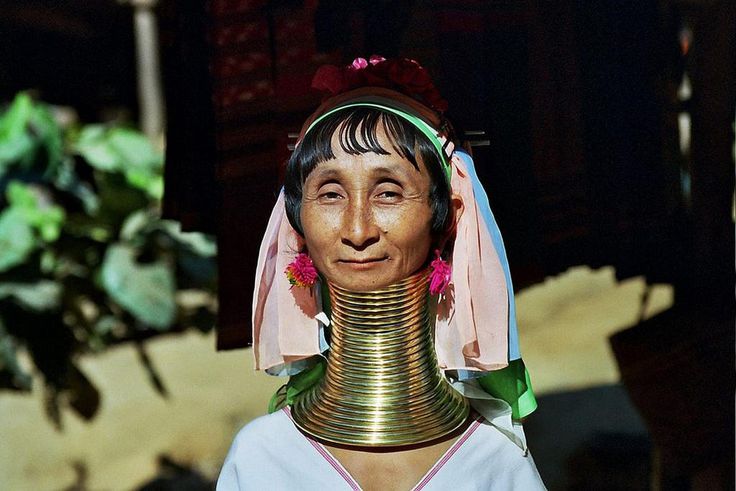 The long neck woman of the Kayan Lahwi tribe [Pinterest]