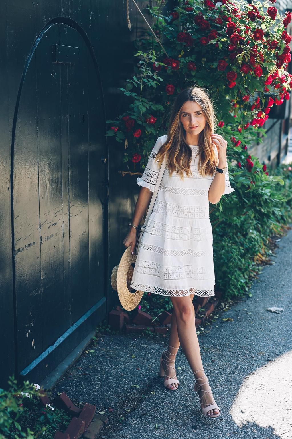 White lace dress