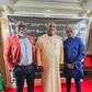Mouktar Mohammed (middle) alongside other participants during the Nigeria-France Sports Award and Gala in Paris, France [NAN]