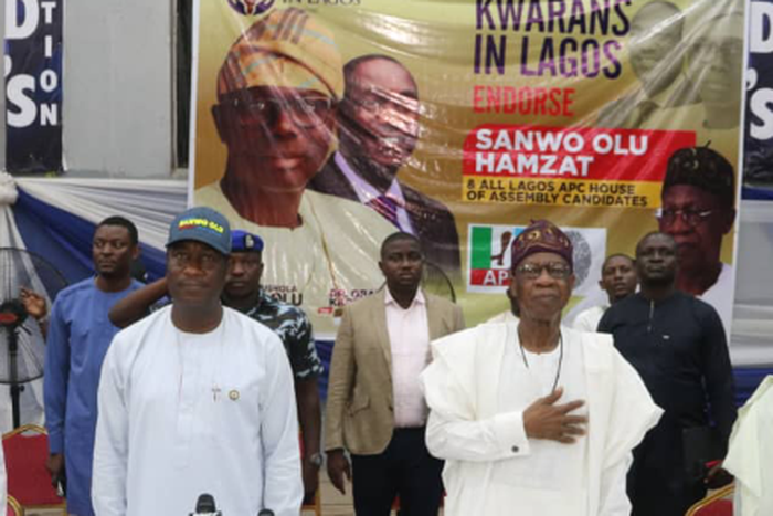 L-R: Lagos Deputy Gov. Dr Obafemi Hamzat and Minister of information and Culture, Alhaji Lai Mohammed.
