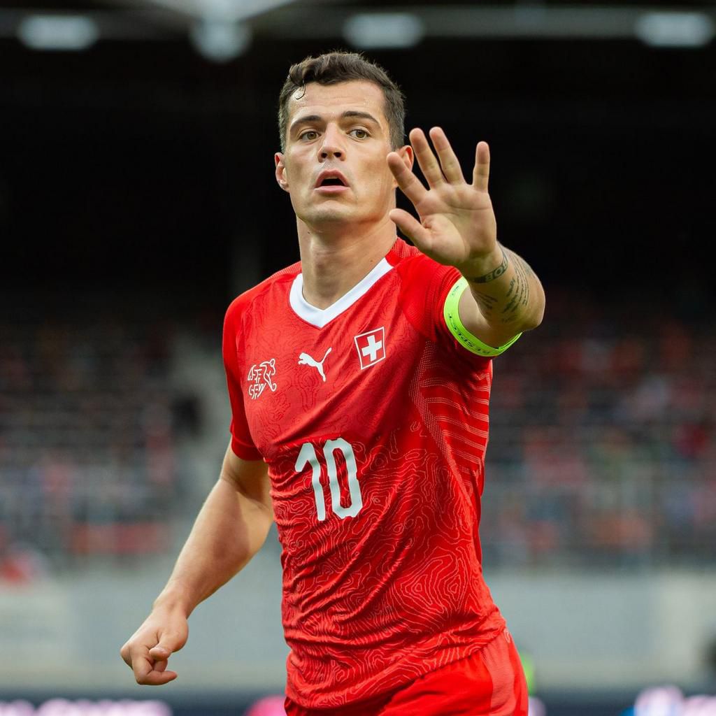 Xhaka in action for Switzerland