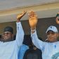Gov. Yahaya Bello of Kogi (L), and Usman Ododo (R), the APC Aspirant and the Governor ‘s preferred candidate during the Primary election on Friday at Aggassa Ward in Okene