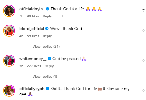 Comments from his post [instagram/chizzyofficial__1]