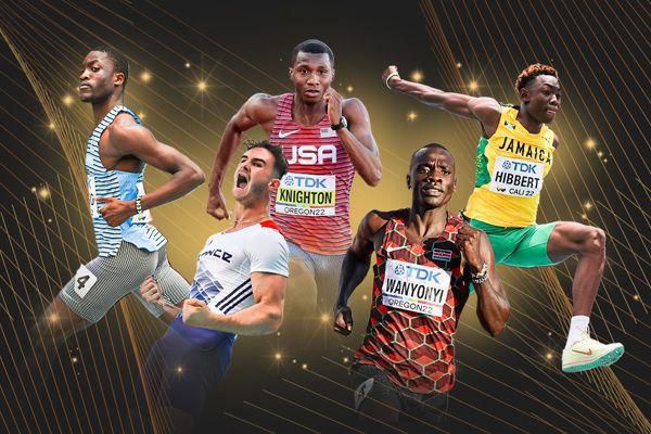 Tebogo and Knighton are among the five finalists for the World Athletics Male Rising Star Award