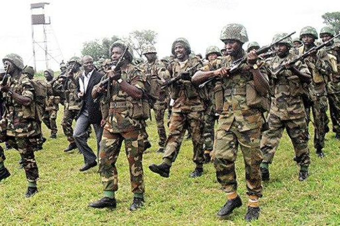 Nigeria Army on parade