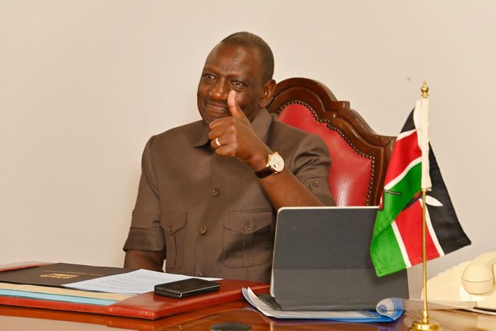 President William Ruto in a virtual meeting with TikTok CEO Shou Zi Chew