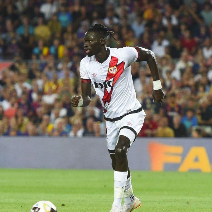 Pathe Ciss playing for Rayo Vallecano in La Liga