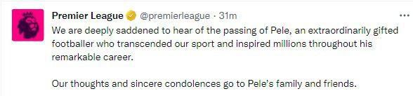 Social Media tributes to Pele