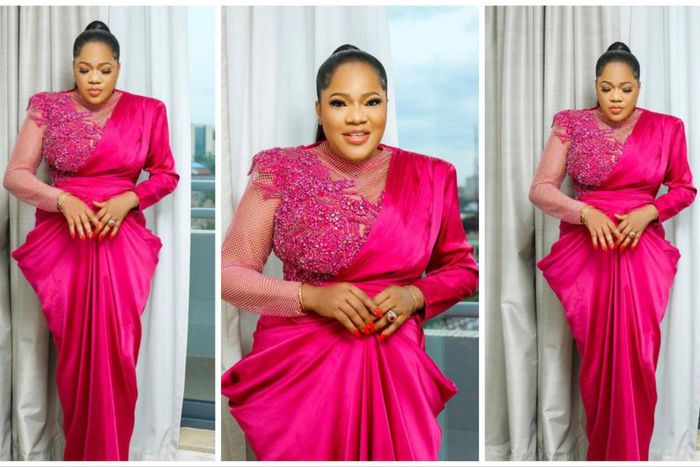 Toyin Abraham's outfit to the inauguration dinner [Kemi Filani]