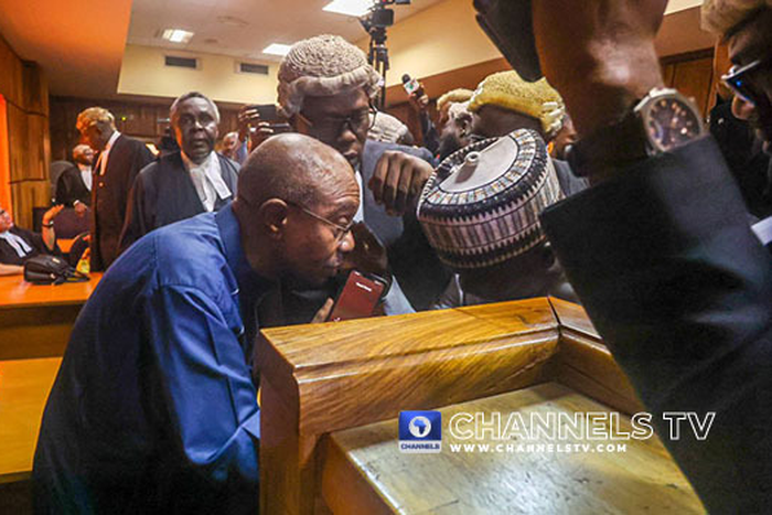 Suspended CBN Governor, Godwin Emefiele.