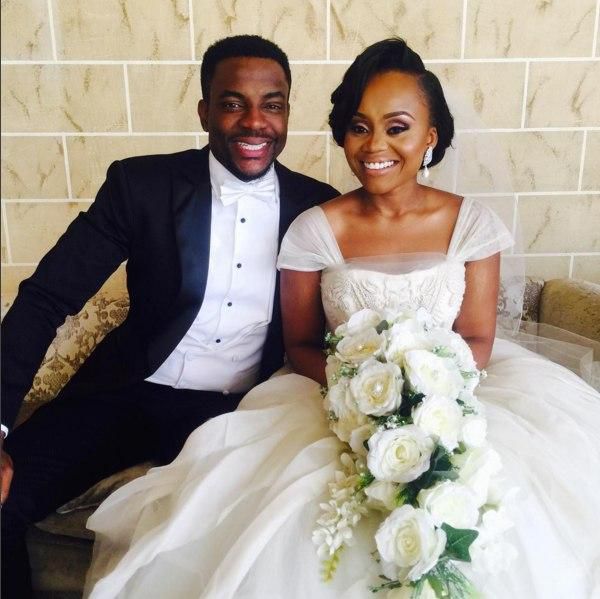 Cynthia and Ebuka Obi-Uchendu at their wedding